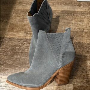 Marc Fisher Gray Suede Heeled Boots